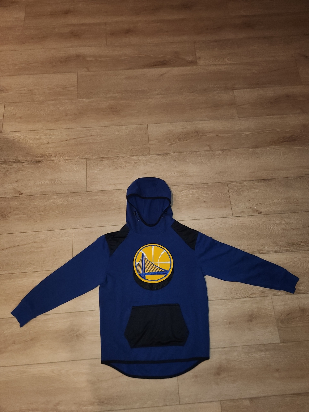 Golden State Warriors NBA Embroidered Logo Blue Ninja Hoodie Men's Size Large